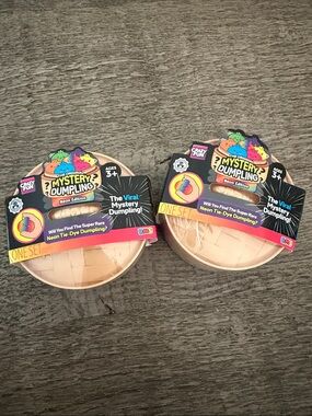 RMS Crazy Fun Mystery Dumpling Neon Tie Dye  Toy Set 2 Bundle Bao Bun Squishy